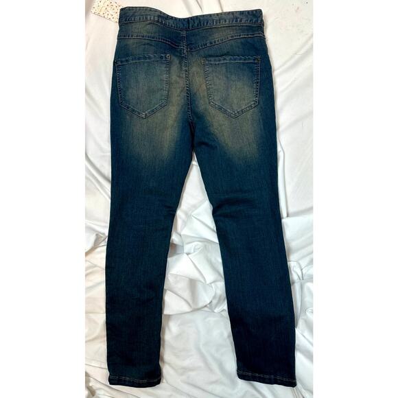 Free People Pull On Side Zipper Vintage Blue Coyote Wash Jeans 30 - Picture 7 of 11